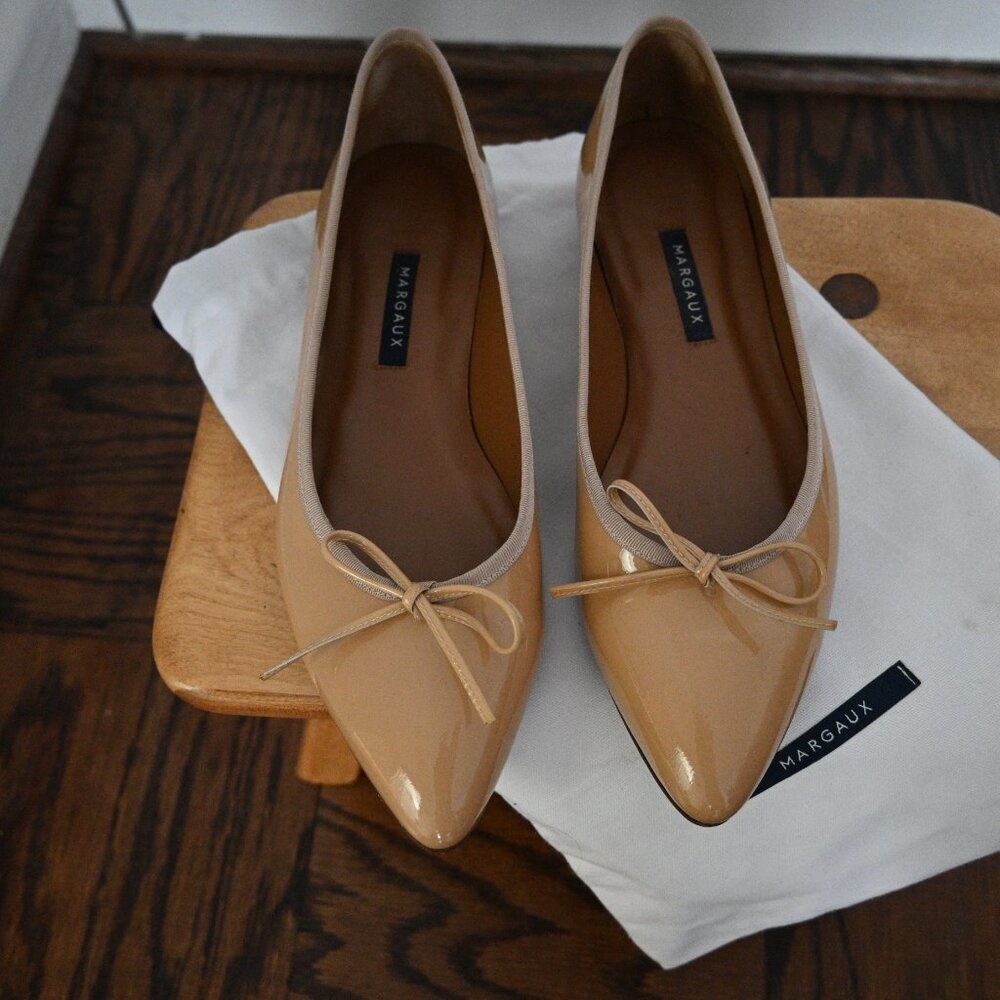 Margaux Flats – Dune/Nude Patent – Size 40M